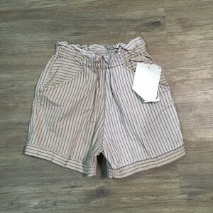 Striped High-Waisted Shorts